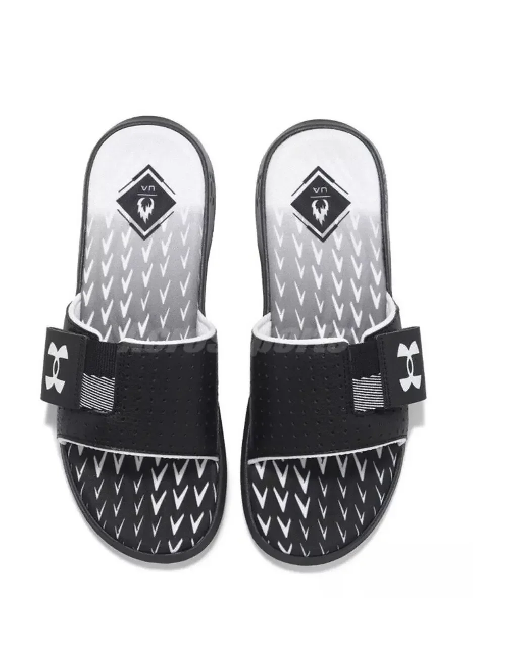 $45 Under Armour Mercenary SL UA Black Men’s Flip Flaps 3027252 Size 8 Slides